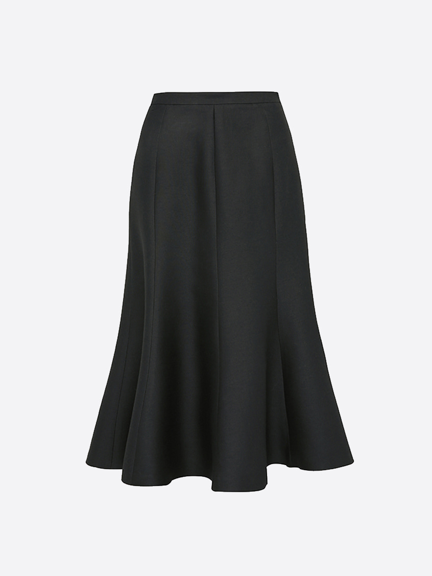 classic wool silk skirt