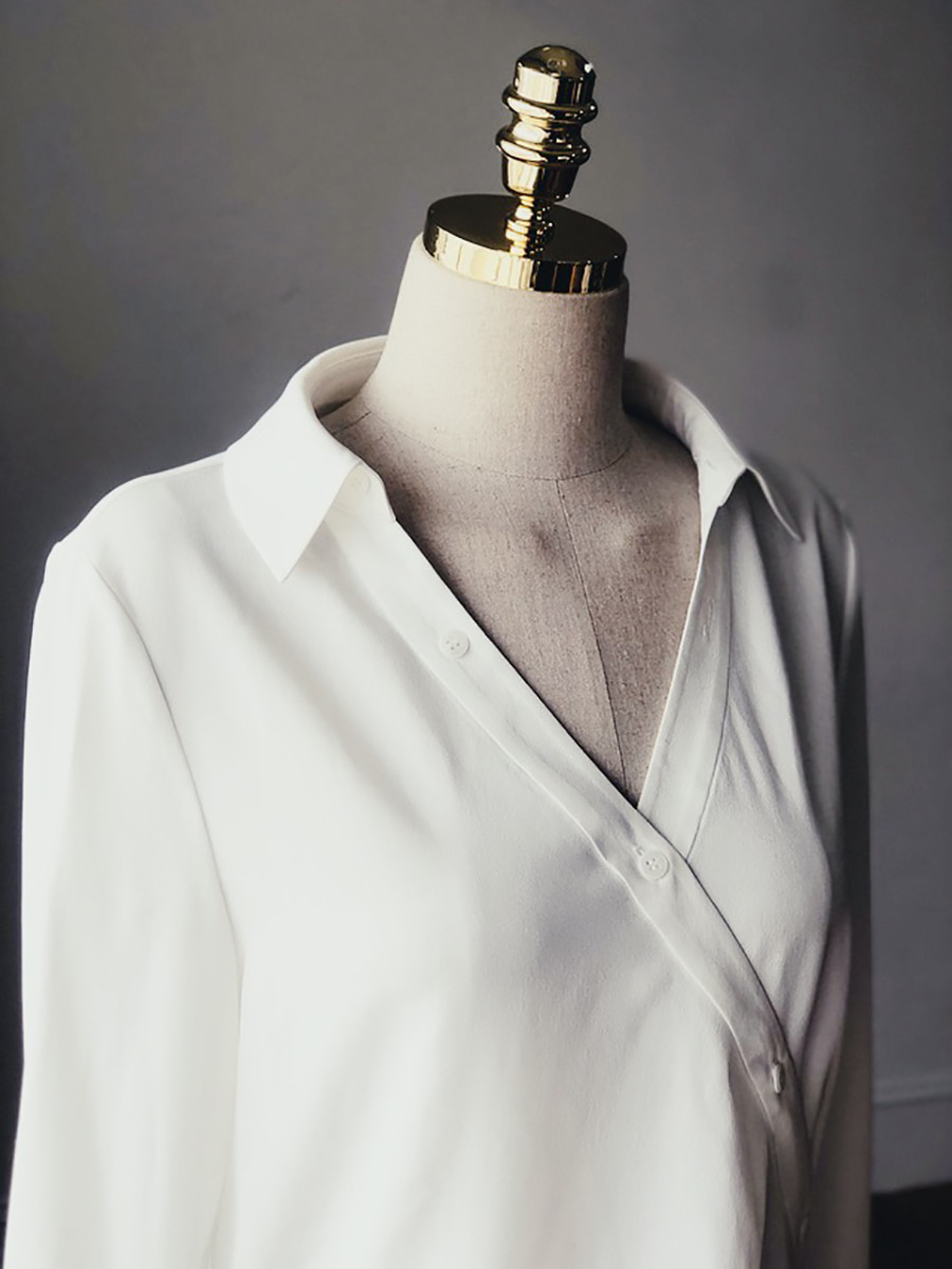 slanted blouse
