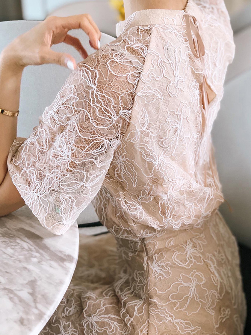 code flower lace top