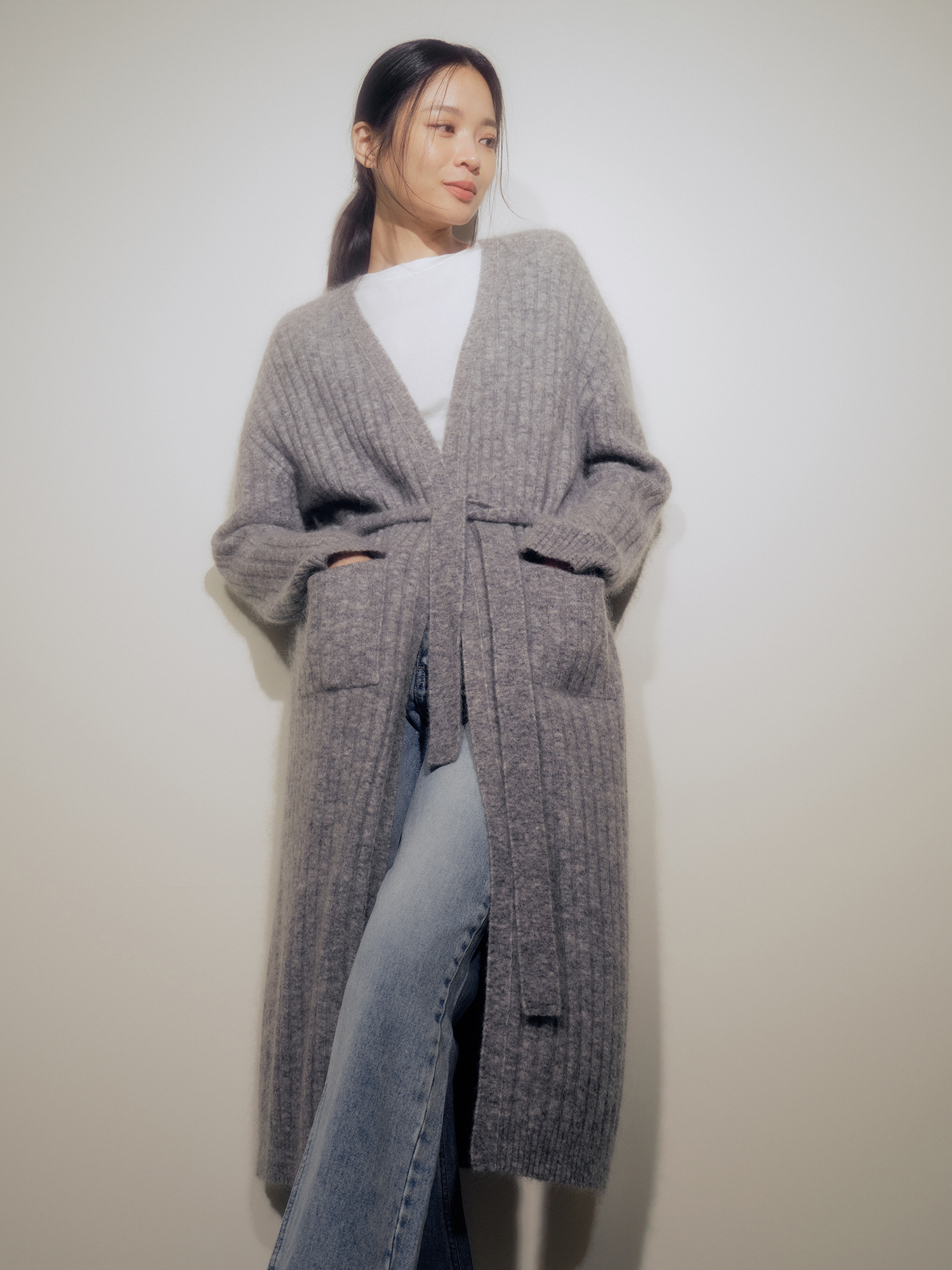 Super mohair knit coat